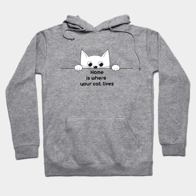 Home is where your cat lives Hoodie by ZenNature
